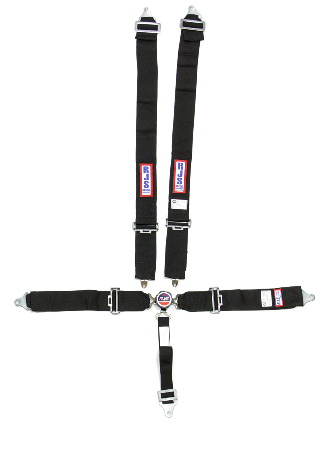 RJS, 5 Point Harness System Quick Release Black Individual Bolt 2in Sub Belt