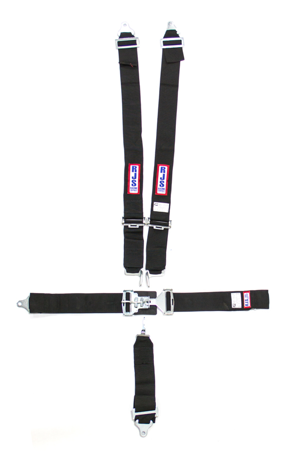 RJS, 5-Point Harness System Black Individual Bolt in Mount 3in Sub Belt