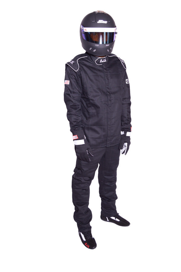 RJS, Pants Black Large SFI-1 FR Cotton