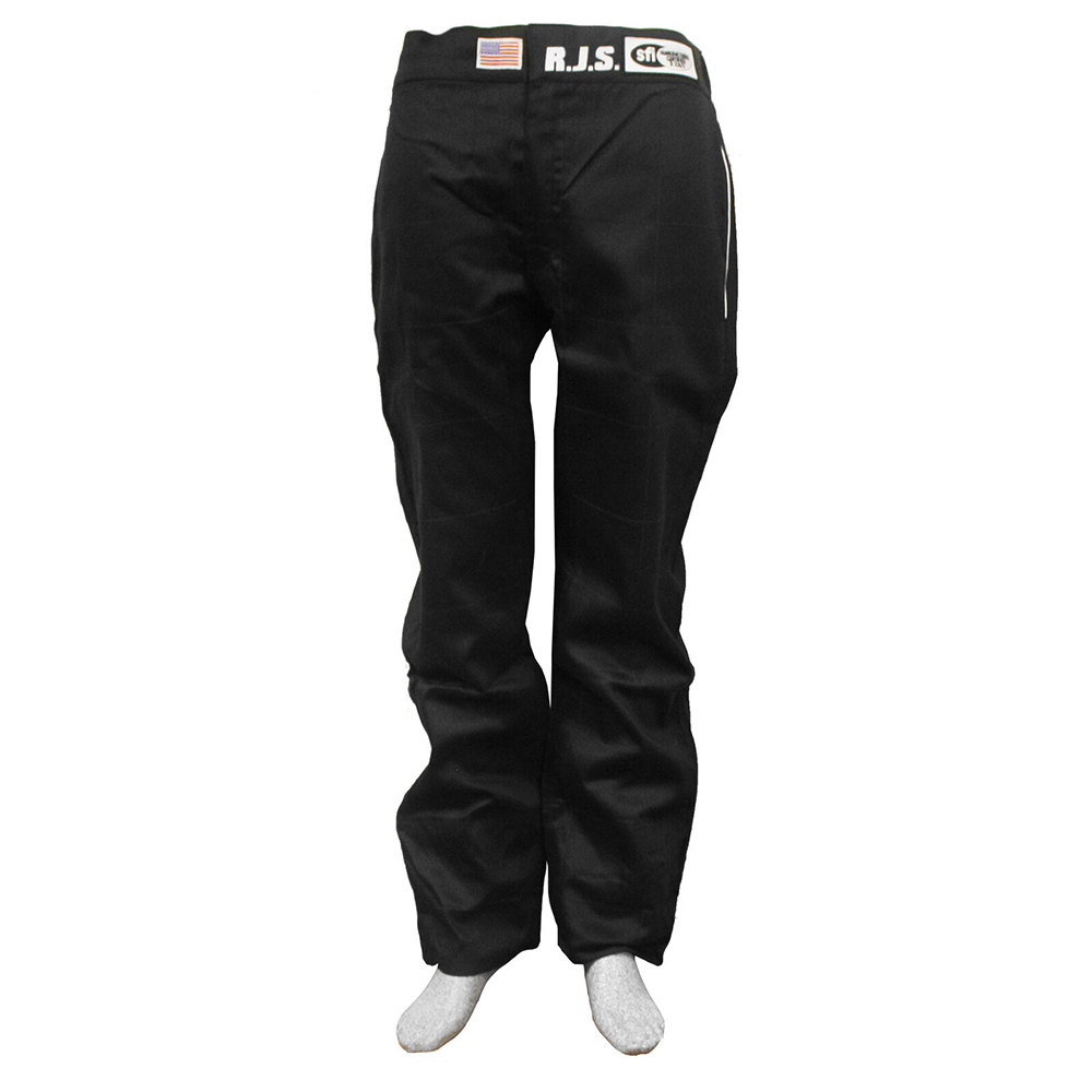 RJS, Racing Pants Elite Large SFI- 3.2A/20 Black