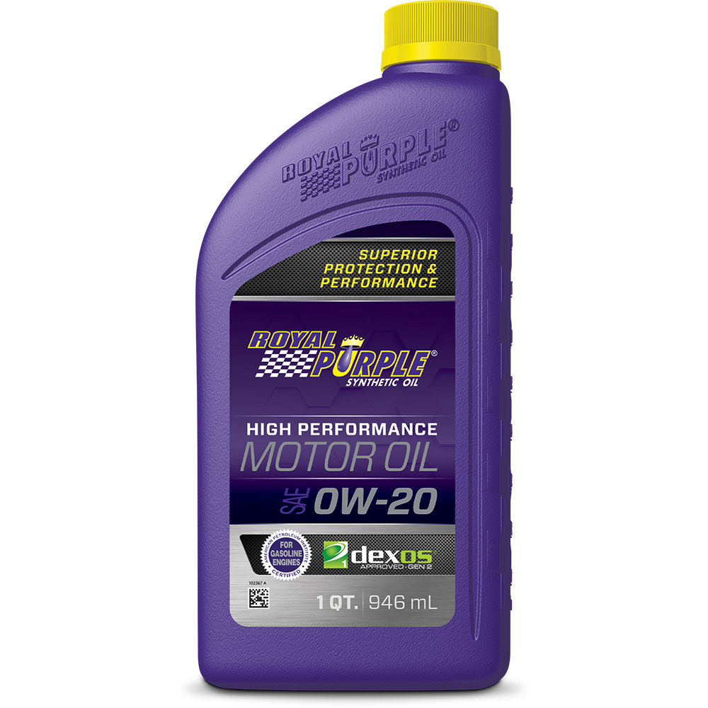 ROYAL PURPLE Motor Oil 0W20 Synthetic 1 qt Bottle Each