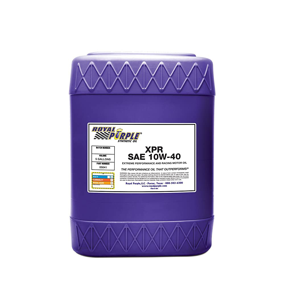 ROYAL PURPLE Motor Oil Extreme Performance Racing 10W40 Synthetic 5 gal Jug Each