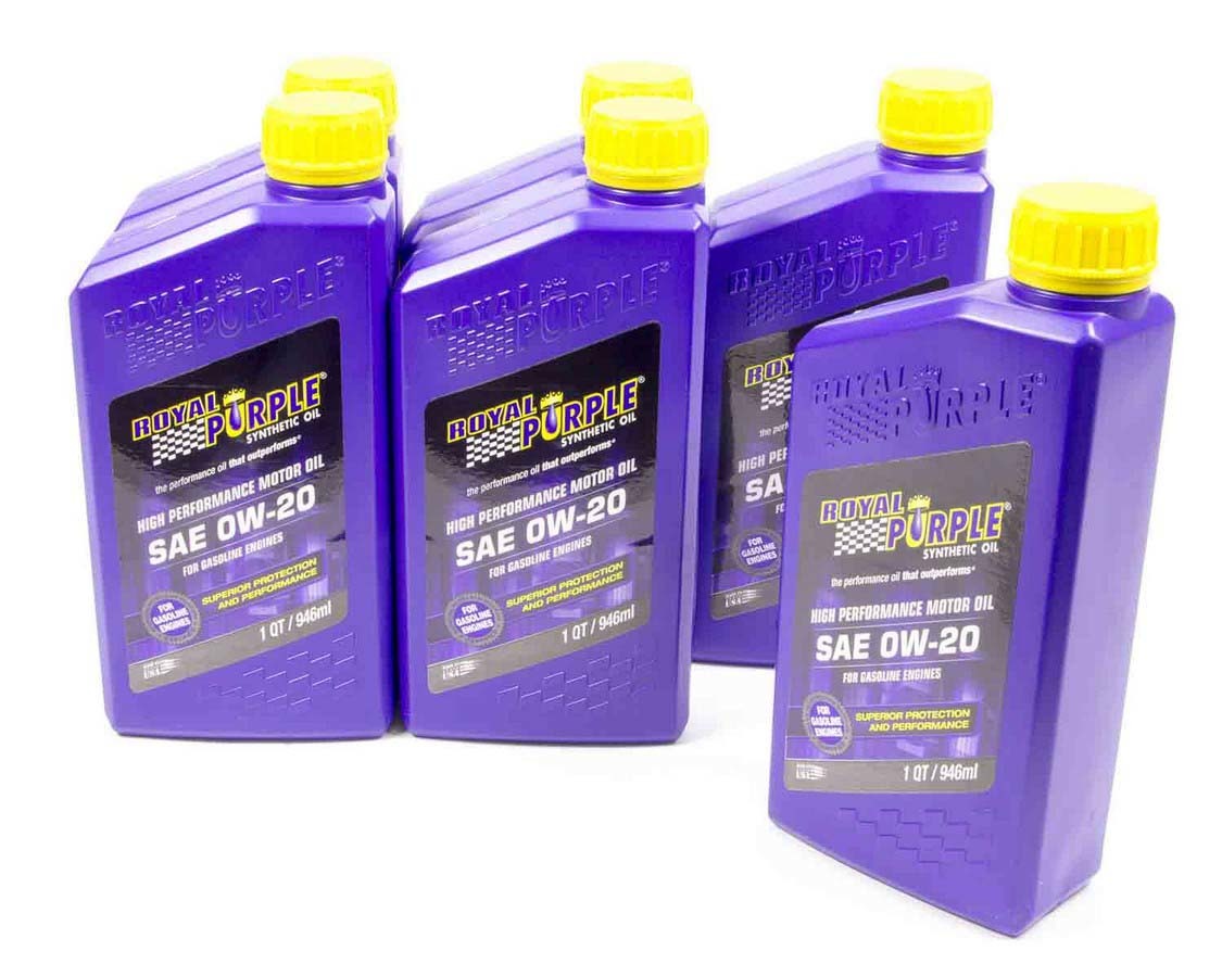 ROYAL PURPLE Motor Oil 0W20 Synthetic 1 qt Bottle Set of 6