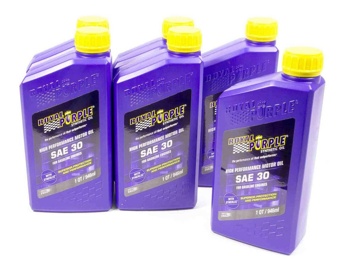 ROYAL PURPLE Motor Oil 30W Synthetic 1 qt Bottle Set of 6