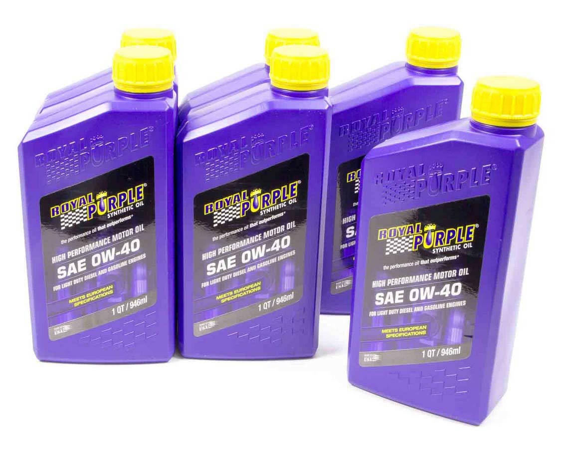 ROYAL PURPLE Motor Oil 0W40 Synthetic 1 qt Bottle Set of 6