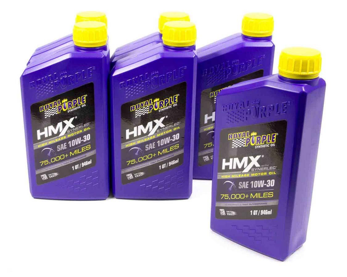 ROYAL PURPLE Motor Oil HMX High Mileage High Zinc 10W30 Synthetic 1 qt Bottle Se