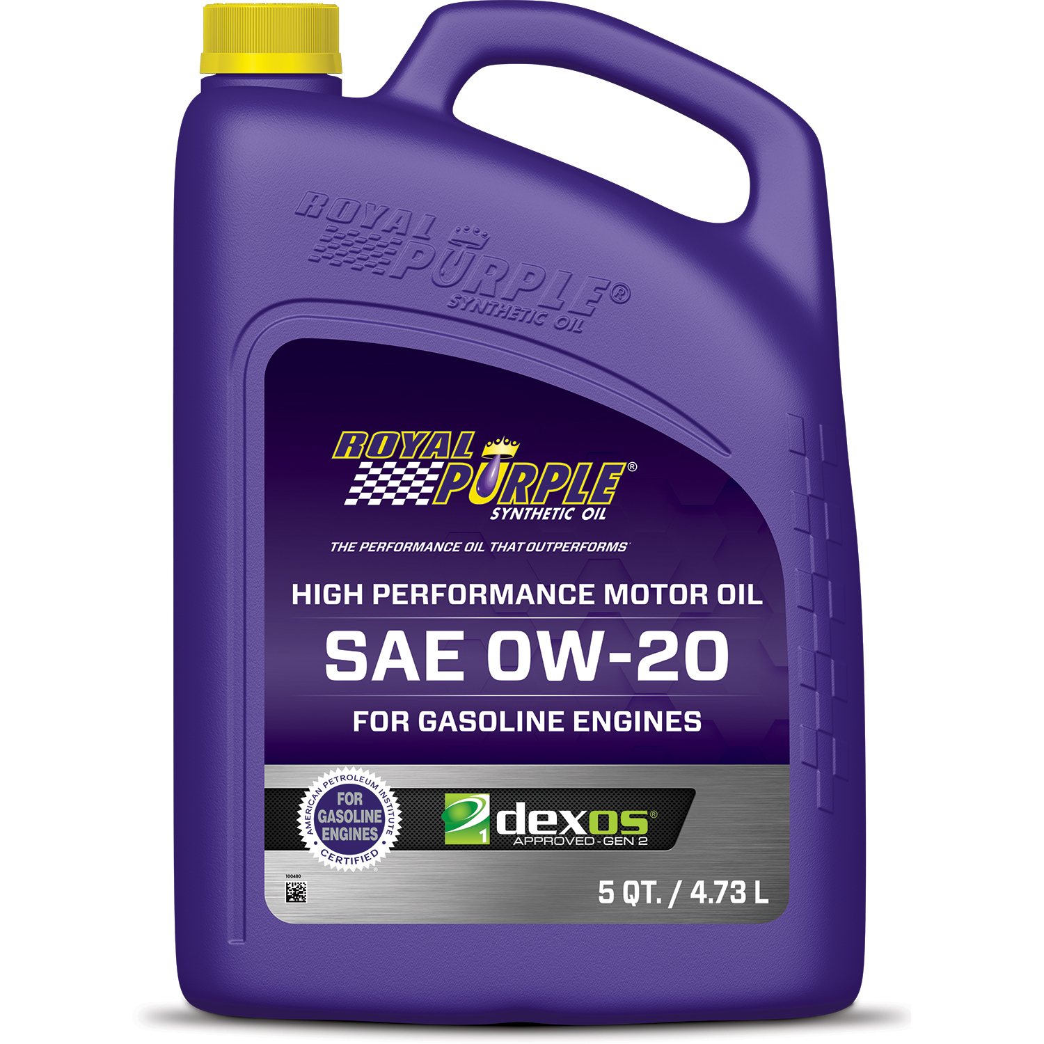 ROYAL PURPLE Motor Oil 0W20 Synthetic 5 qt Jug Each