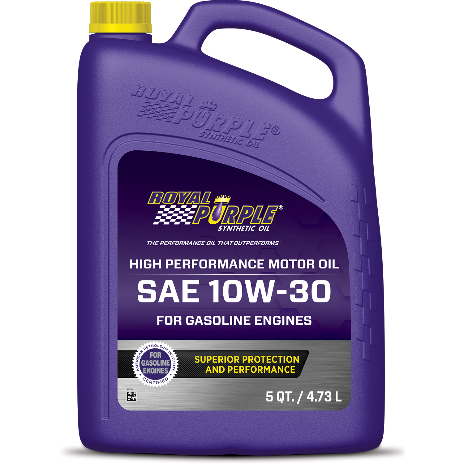 ROYAL PURPLE Motor Oil 10W30 Synthetic 5 qt Jug Each