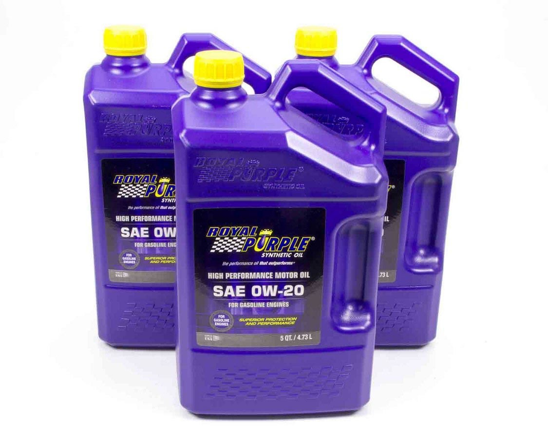 ROYAL PURPLE Motor Oil 0W20 Synthetic 5 qt Jug Set of 3