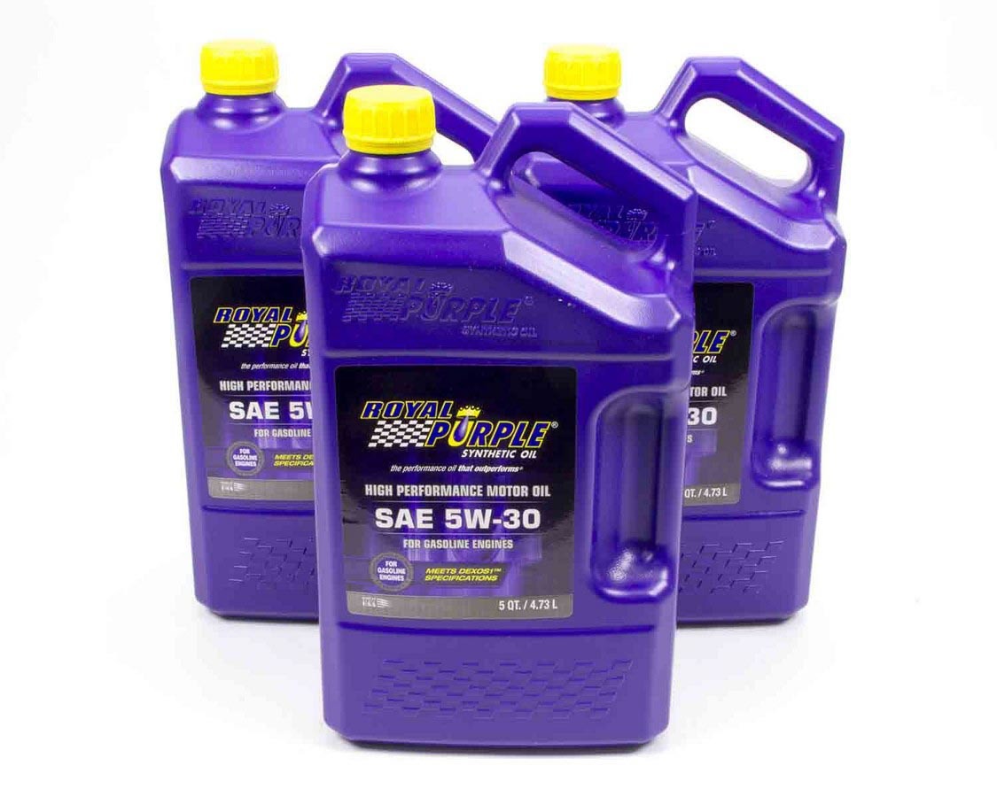 ROYAL PURPLE Motor Oil 5W30 Synthetic 5 qt Jug Set of 3