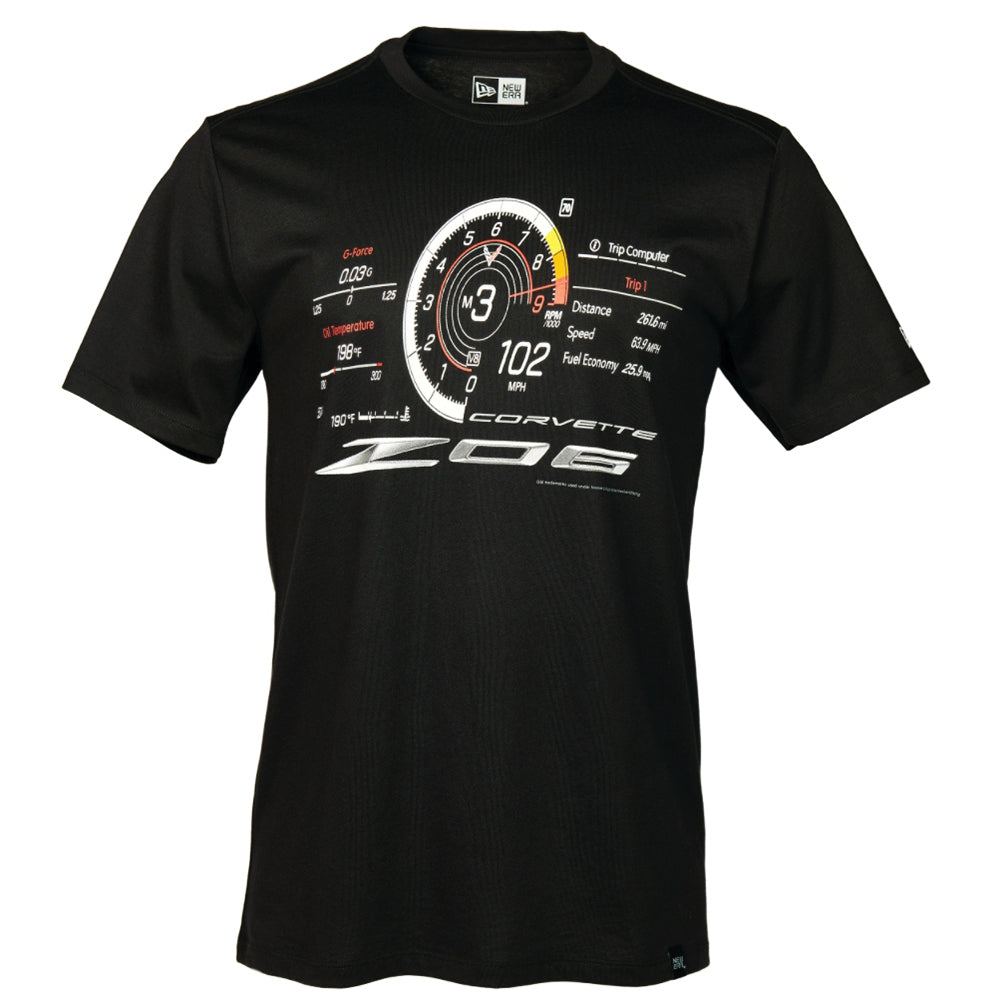 C8 Corvette Z06 Premier Tach New Era Tee, Black