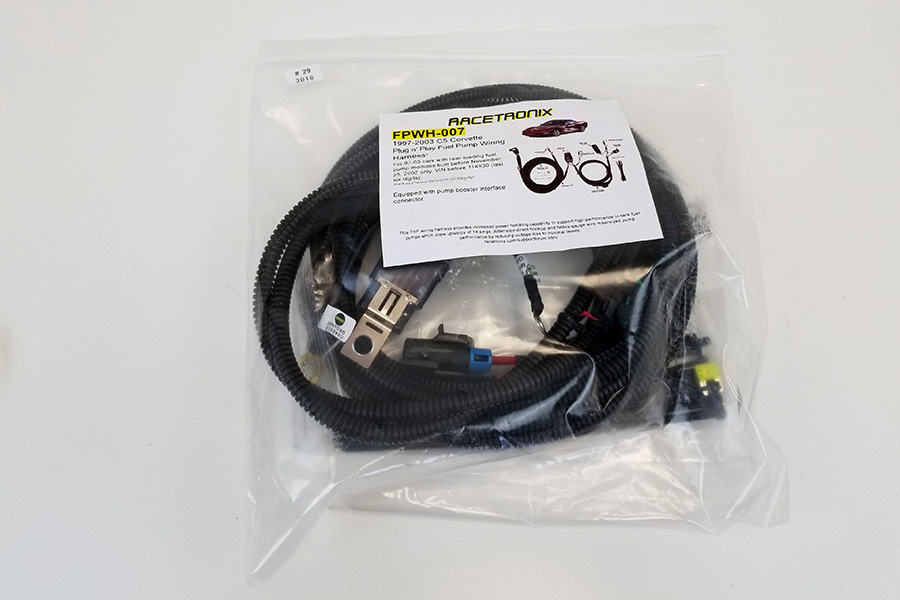 A&A Late C5 or C6 Corvette Racetronix Fuel Pump Hotwire Harness Kit, Use with High Demand applications like Supercharger