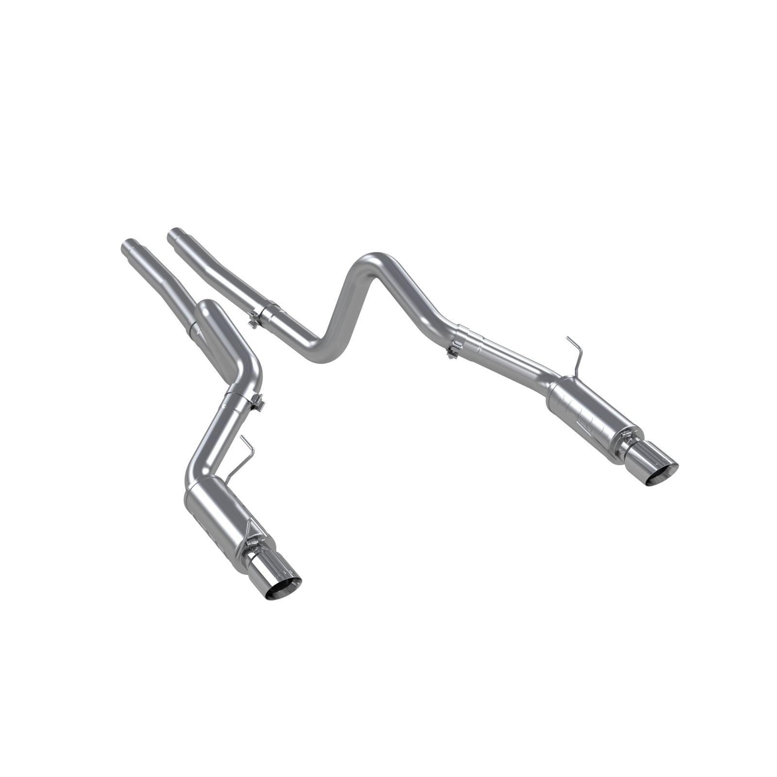 Dual Mufflers Cat Back Exhaust System Dual Split Rear Street Version 4 in Tips F