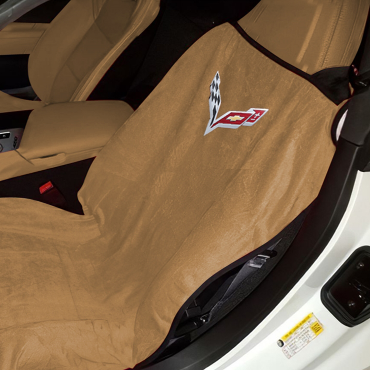 C8 Corvette Seat Armour Seat Cover/Seat Towels, Tan, Stingray, Z51