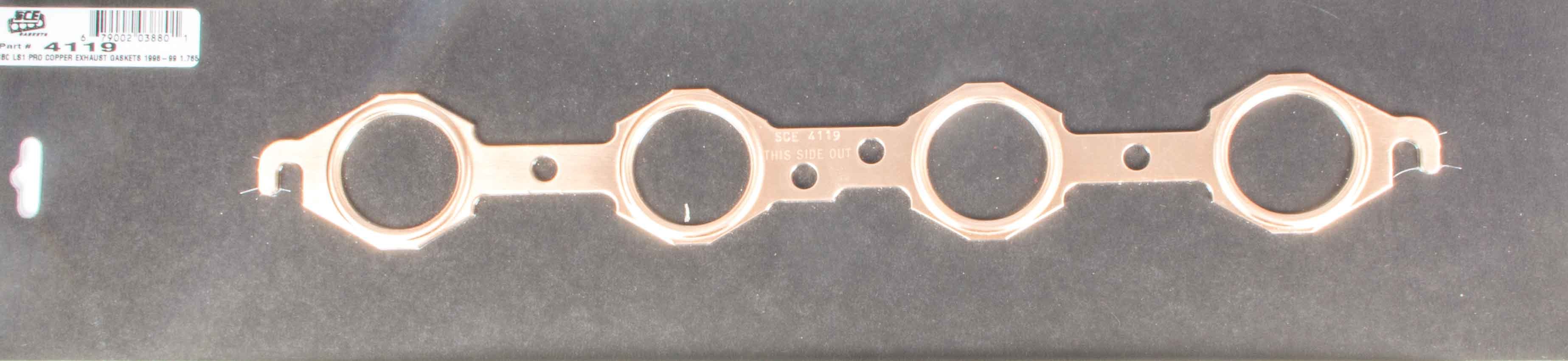 Sce Gaskets Pro Copper Exhaust Header/Manifold Gasket - GM LS-Series - Pair