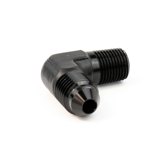Snow 1/8" NPT to 4AN  Elbow Water Methanol Fitting (BLACK)
