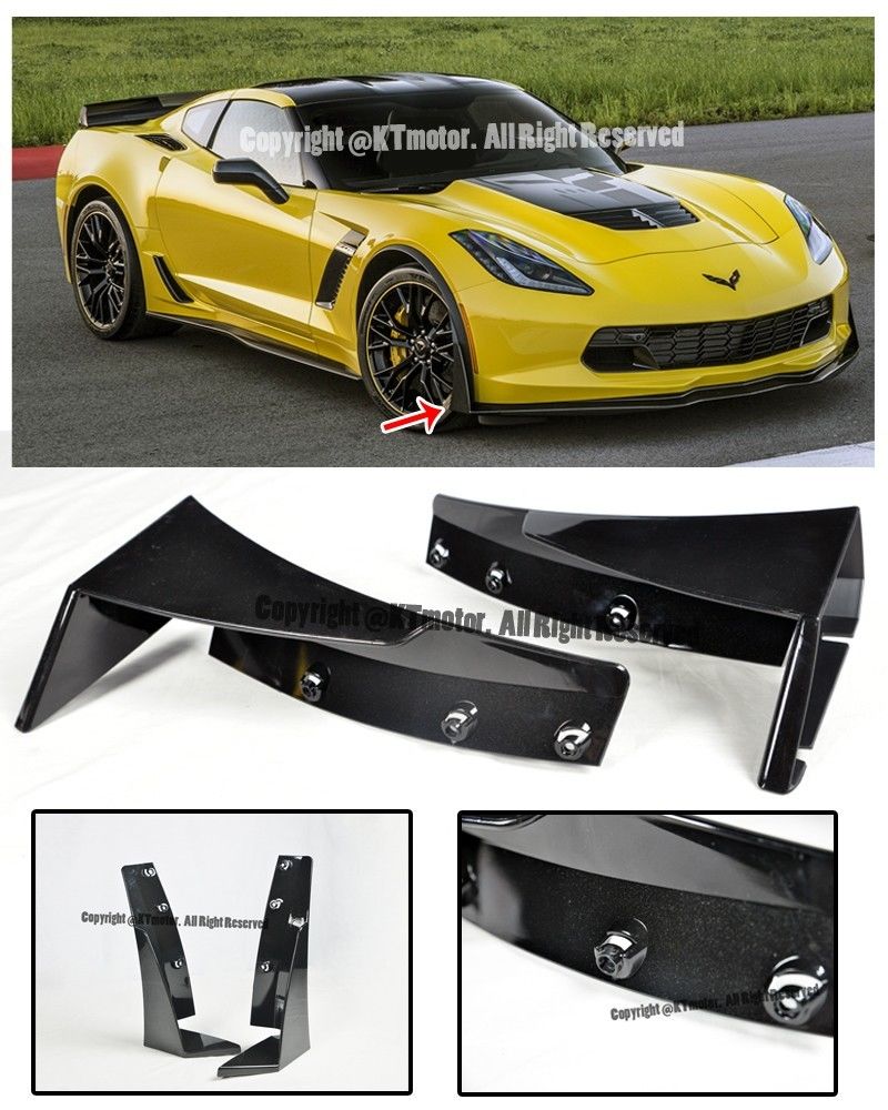 C7 Corvette  2014- All Trim Models With Z06 Stage 2 Style Front Lip Z06's Z07 Stage 3 Style Carbon Flash Paint Extension Winglet