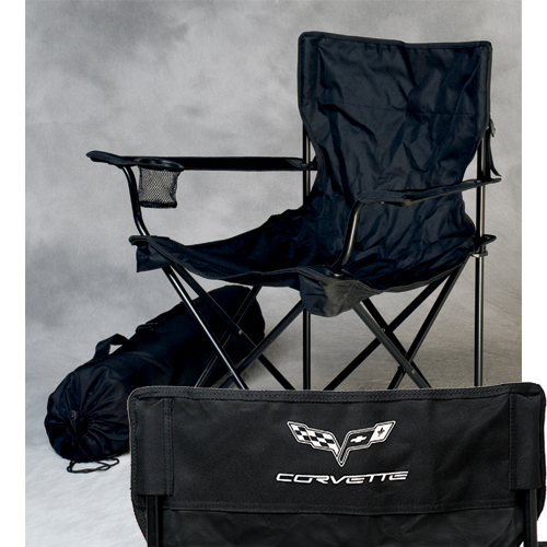 C6 Corvette Easy Rider Folding Sport Chair with Screened C6 Logo and Corvette Script