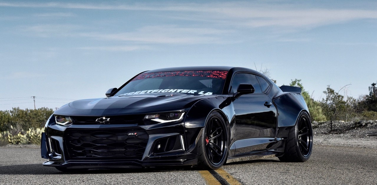 17-22+ Camaro ZL1 "The Muscle" 7-Piece Wide Body Kit Carbon Fiber Includes Fenders, Spoiler