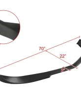Spec-D Matte Black 3PC Front Bumper Lip Splitter Kit Chevrolet Camaro 2010-2013