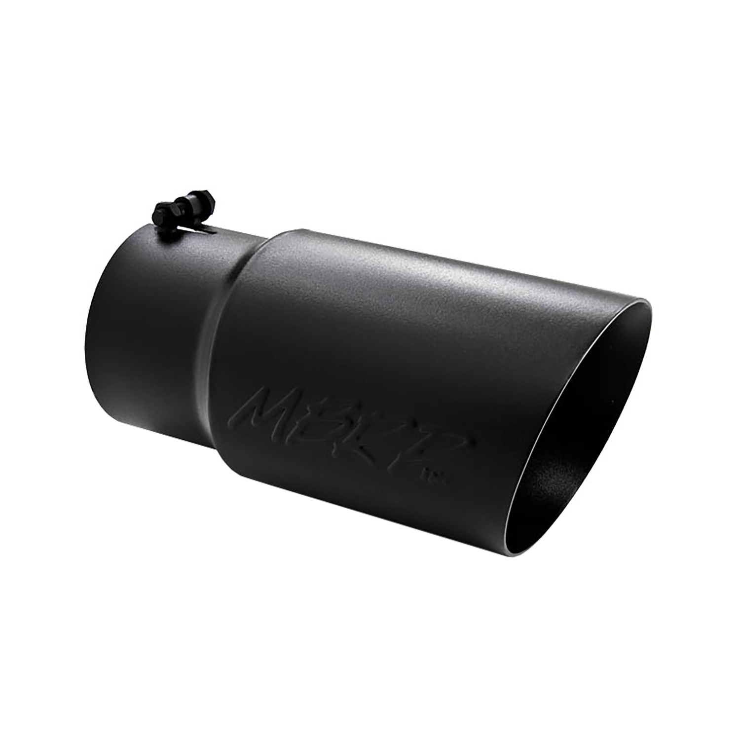 Exhaust Tip 6 in OD Dual Wall Angled 5 in Inlet 12 in Length-Black Finish MBRP