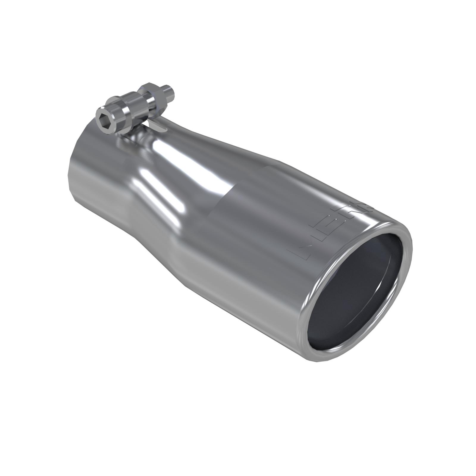 Exhaust Tip 3 3/4 in OD Oval 2.5 in Inlet 7 1/16 in Length T304 Stainless Steel