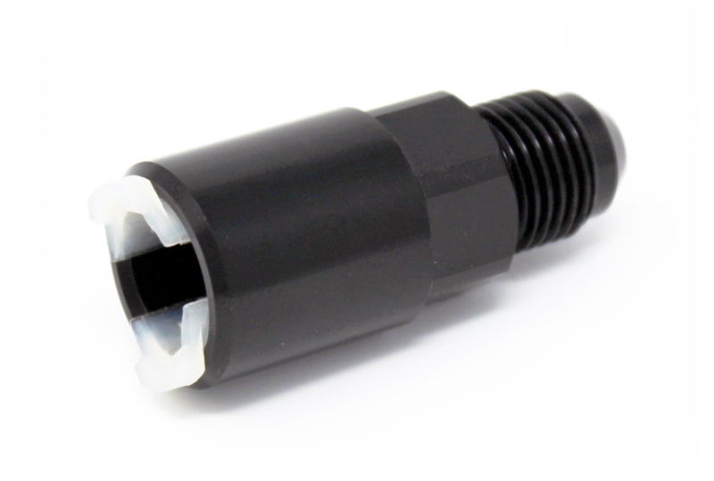 Torque Solution Push-On Quick Disconnect Adapter Fitting: 5/16" SAE to -6AN Male Flare