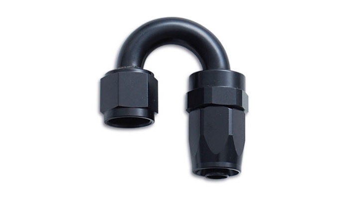 Torque Solution Rubber Hose Fitting: -8AN 180 Degree