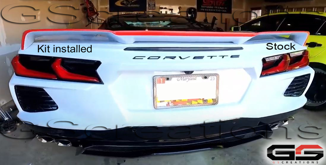 2020+ C8 Corvette Rear Tail Light Reflector / Brake/ Reverse light / Turn Signal Blackouts Smoked Covers
