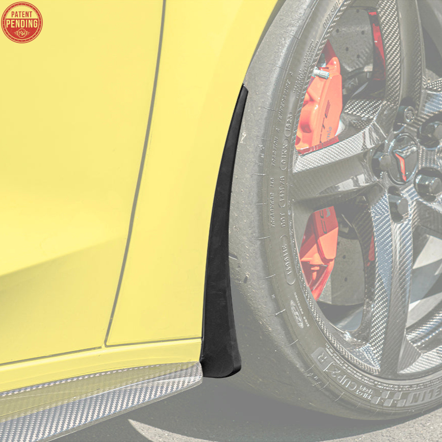 EOS C8 Corvette Z06 / E-Ray XL Extended Front Splash Guard - Matte Black