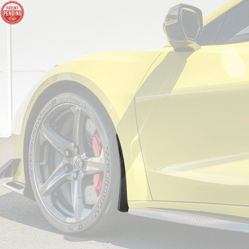 EOS C8 Corvette Z06 / E-Ray XL Extended Front Splash Guard - Carbon Flash