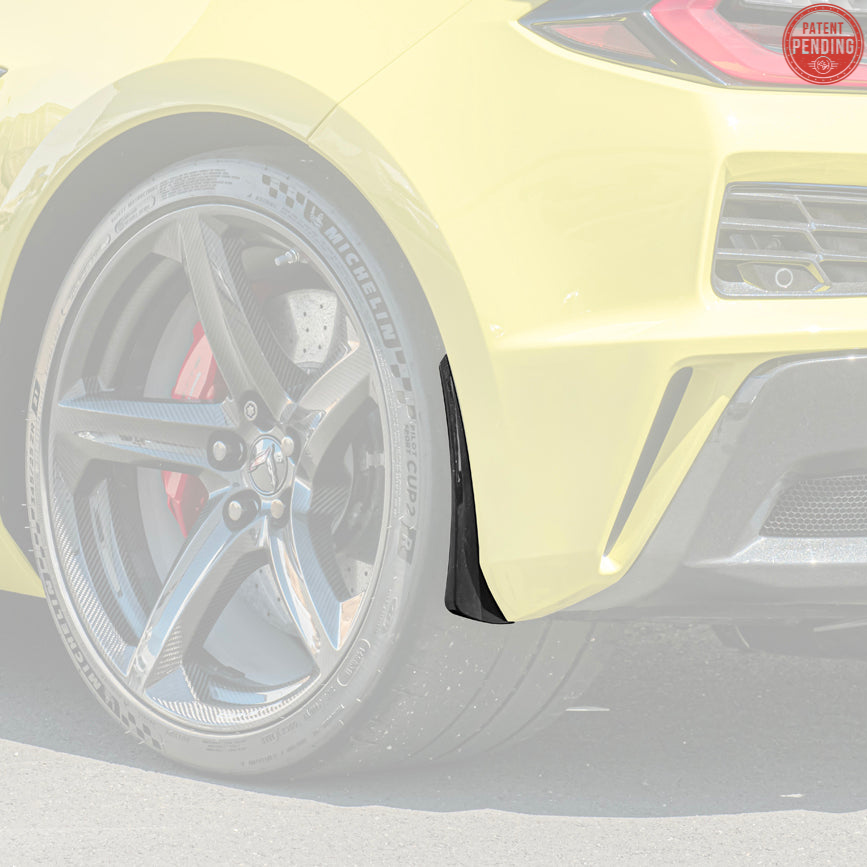 EOS C8 Corvette Z06 / E-Ray XL Extended Rear Splash Guard - Carbon Flash