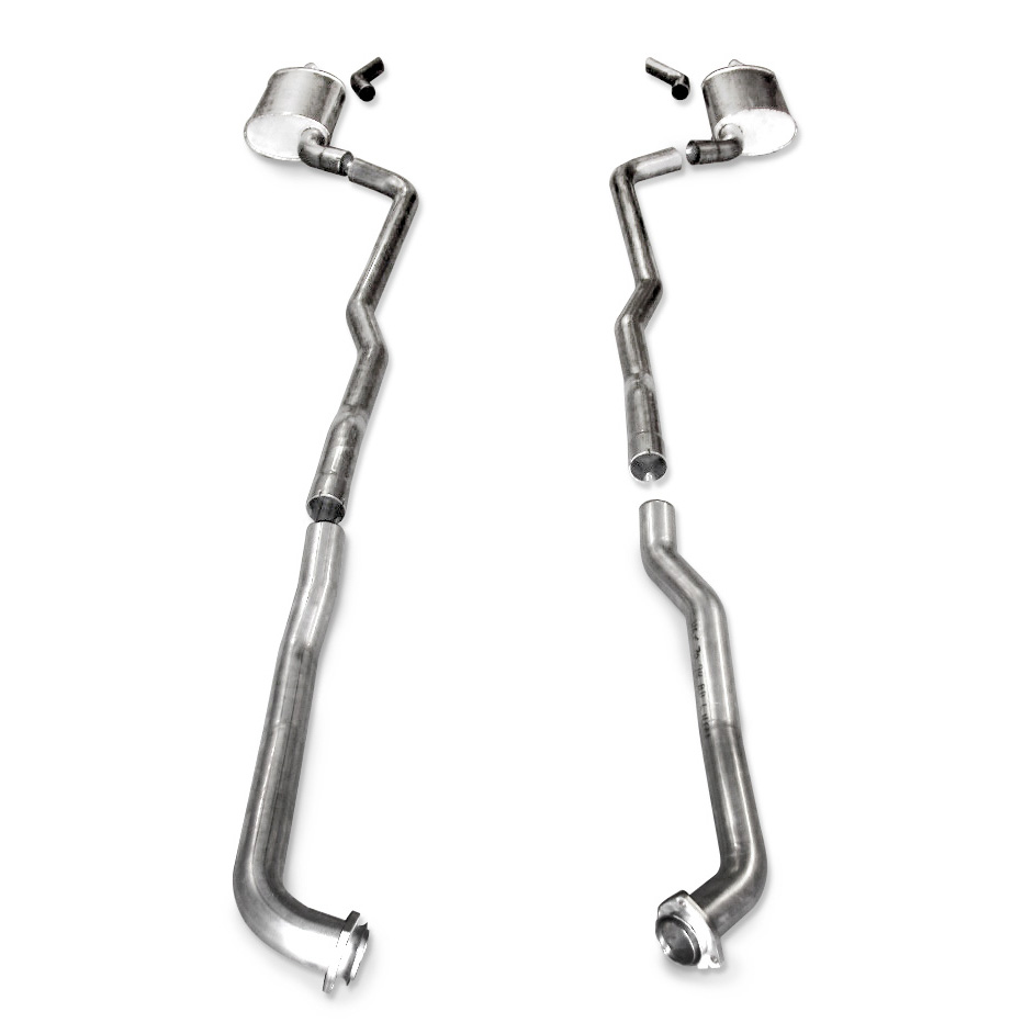 1968-1972 Corvette 5.3L, 5.7L SW SBC Catback Dual Long Chambered Mufflers Factory Connect