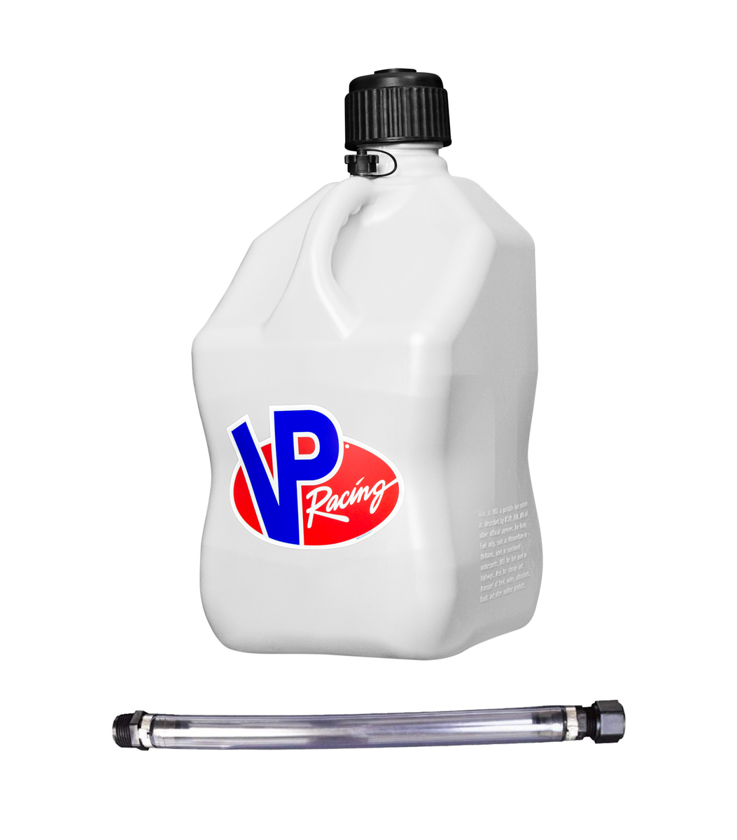 VP RACING Motorsports Jug 5.5 Gal White Square w/Hose