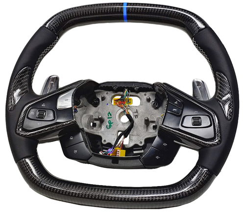 20-23+ C8 Corvette Carbon Fiber Steering Wheel (Rapid Blue Edition)