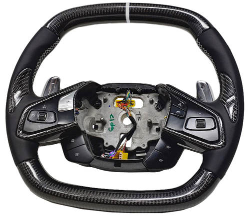 20-23+ C8 Corvette Carbon Fiber Steering Wheel (Arctic White Edition)