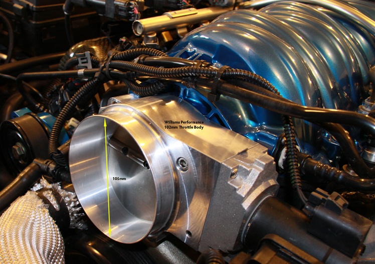 Halltech Williams Performance Billet 102mm Throttle Body Corvette