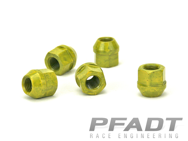 PFADT C5, C6 C6/Z06 C6/ZR1 Corvette Professional Racing Wheel Lug Nuts, Set of 5, Yellow
