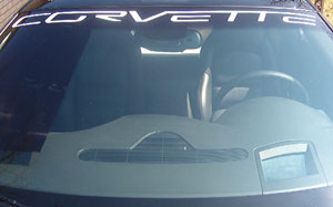 C6 Corvette 05-13 "CORVETTE" WINDSHIELD DECAL