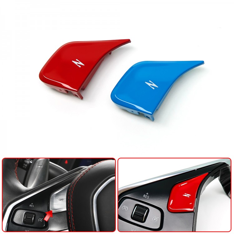 C8 Corvette Stingray Blue/Red Replace Z Button Trim  - clone