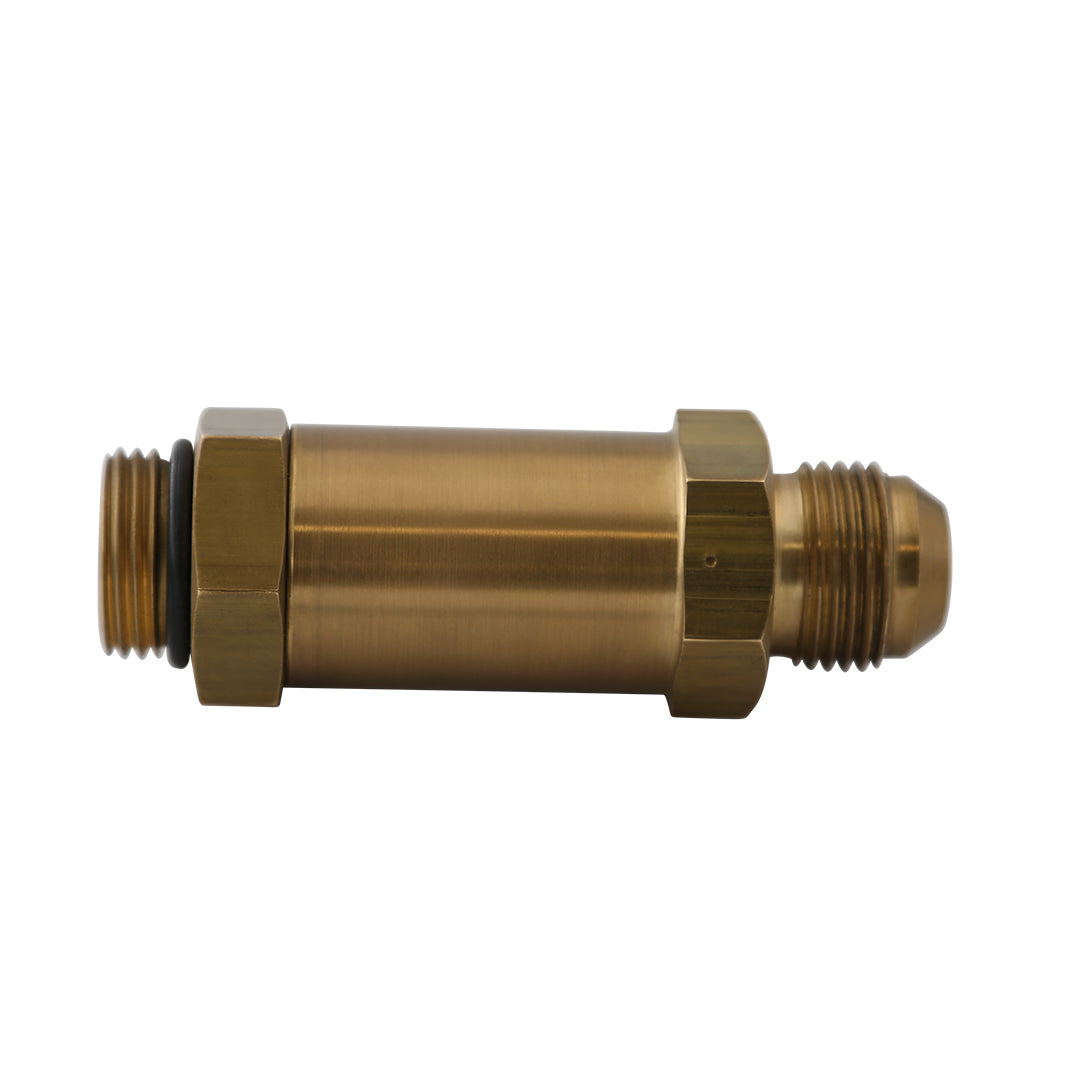Waterman Check Valve, AN-08 ORB In, AN-08 Flare Out, Brass WRC-45822