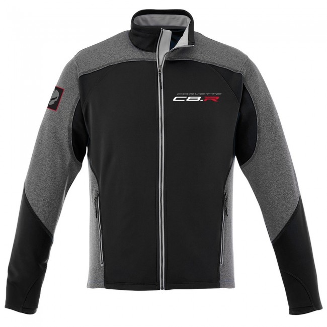 Corvette C8.R Logo Two-Tone Jacket, Black and Gray