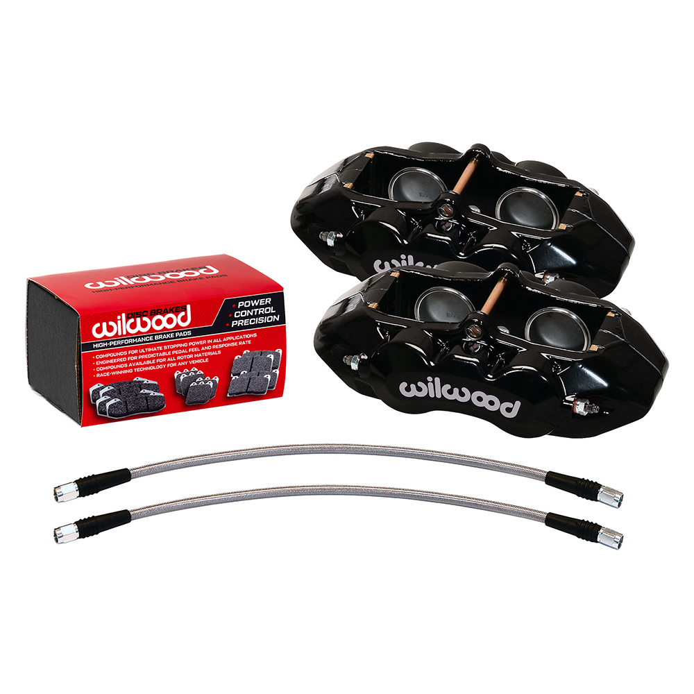 1965-1982 Corvette Wilwood D8-4 Front Caliper Kit Black