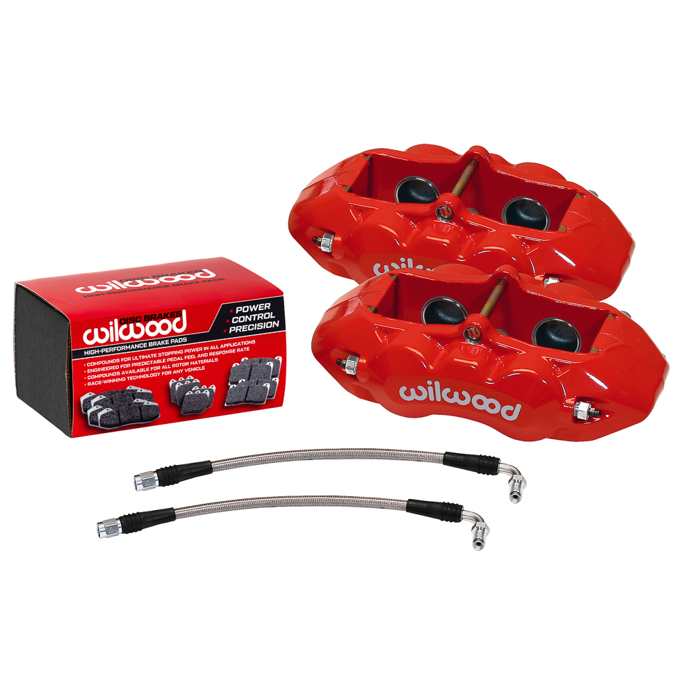 1965-1982 Corvette Wilwood D8-4 Rear Caliper Kit Red