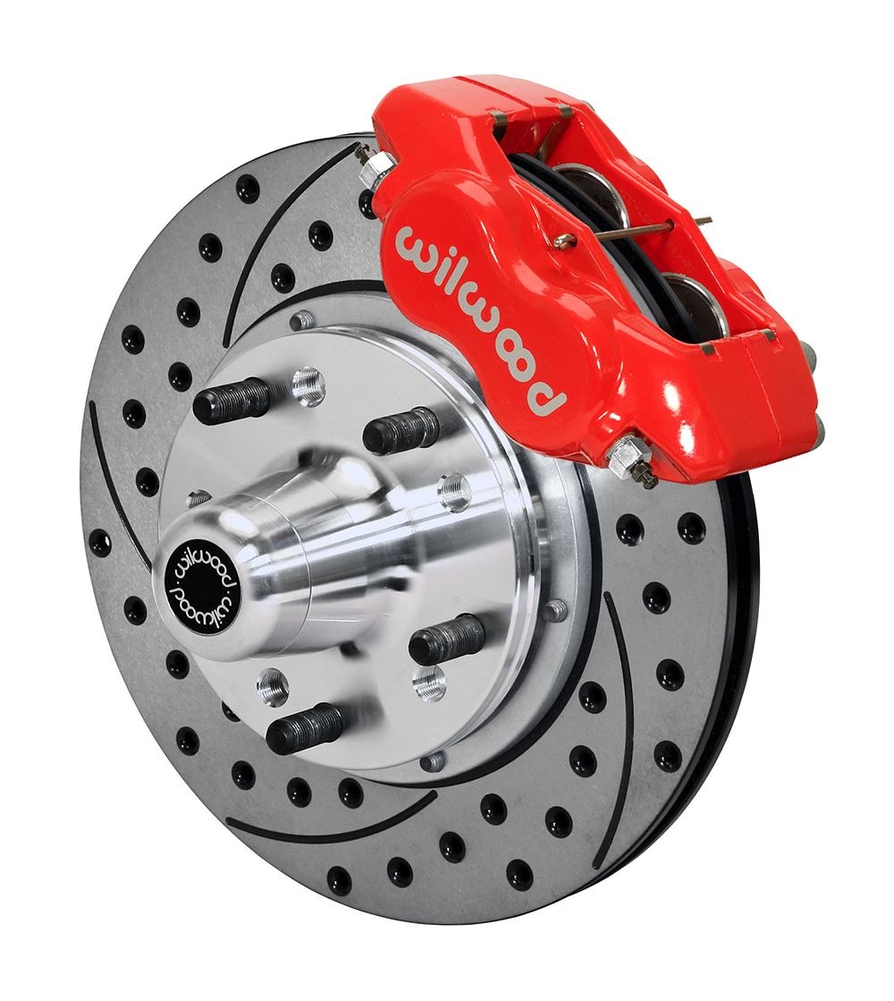 1953-1962 Corvette Wilwood Dynalite Front 11" Drilled Brake Kit Red