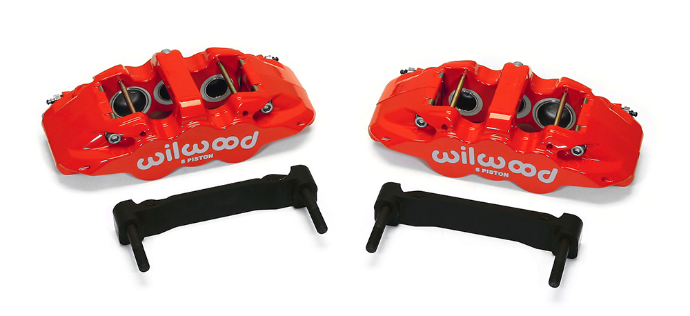 1997-2013 Corvette C5/C6 Wilwood AERO6 Front Caliper & Bracket Kit Red