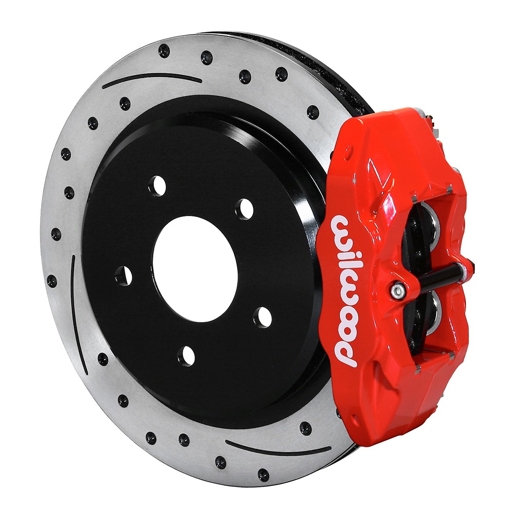 1997-2004 Corvette C5 Wilwood DPC56 Rear 12" Drilled Brake Kit Red