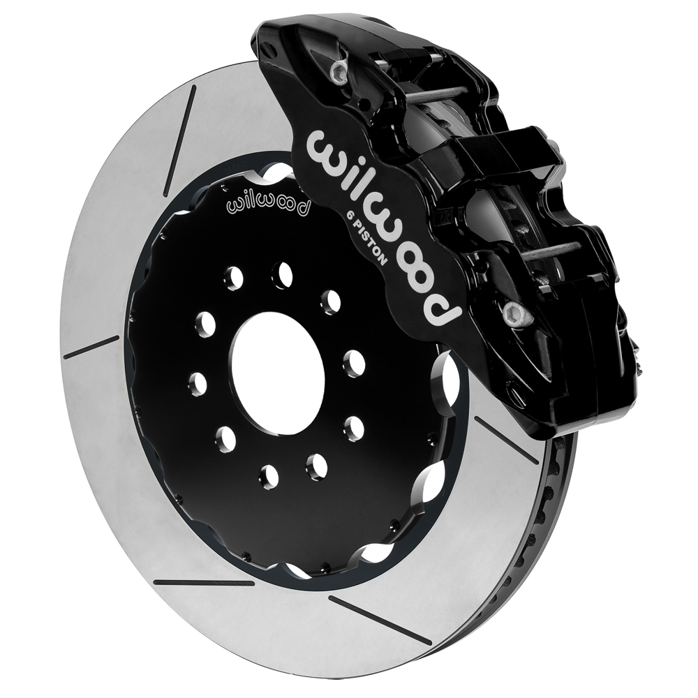 2014-2019 Corvette C7 Wilwood AERO6 14.00" Front Brake Kit Slotted Black
