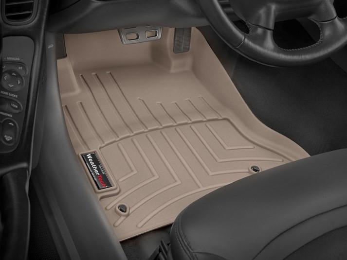 C5 Corvette WeatherTech Floor Mats - Front Floor Mat Protection in Tan Material, Pair