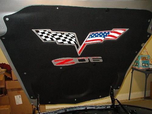 2005-13 C6 Corvette Full Color American Flag Hood Pad Logo Decal